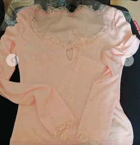 newme baby pink lacy dreamy top