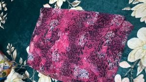 Pink Animal Print Dupatta