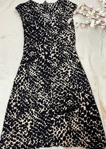 Leopard Print ( Ruffled) (Black  And Cream)