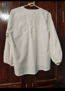 Puffed sleeves Blouse with Pockets