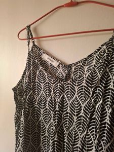 Leaf Print Maxi Dress