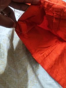 Orange Embellished Sari Blouse