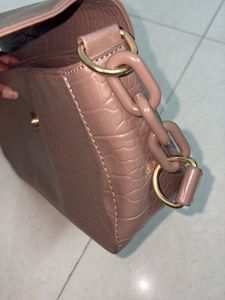 Mauve Faux Croc Shoulder Bag (WESTSIDE L.O.V)