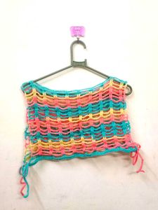 Colorful Crochet Crop Top