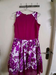 Pink And White Floral Design. With Sleeves.