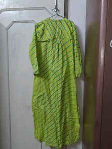 Westside Lehriya Printed Green Long Kurta