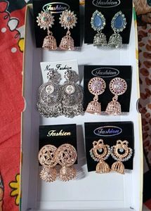 6 Pair Of New Jhumaka Earrings