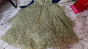 New Dusky Green Long Frock .