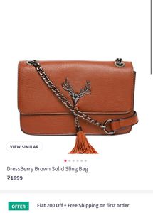 Price Drop!!Dressbery Brown Leather Sling Bag
