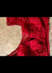 Red Embroidered Blouse