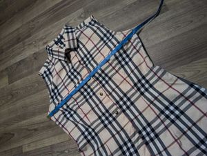 Burberry Plaid Shirt Dress