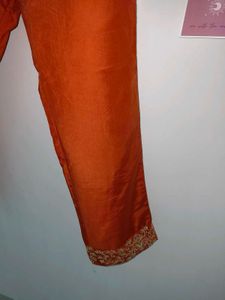 Elegant Orange Anarkali Suit