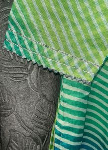 Lime &amp; Teal Striped Kurti Set