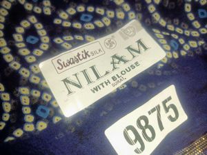 blue colour Bandhani Saree🔵