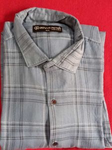 Adwyn Peter Plaid Shirt gray striped.