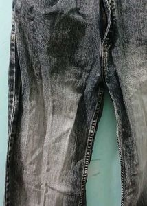 H&amp;M High Waist Acid Wash Denim Jeans
