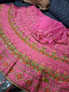 Pink Embroidered Lehenga Choli