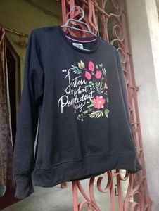 Black Printed Sweatshirt