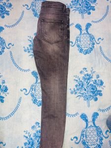 Ripped Gray Denim Jeans