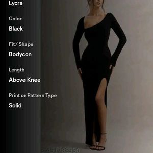 Elegant Black Slit Maxi Dress