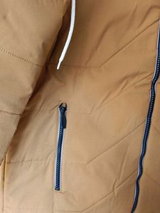 Striped and Solid Padded Winter Jacket
