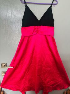 Hot Pink & Black Mini Dress