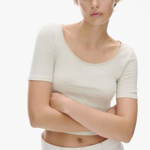 Cropped Short Sleeve Top