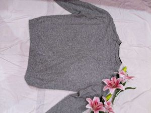 Gray Cardigan Sweater