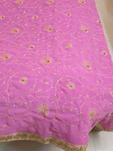 Pink Georgette Designer Saree