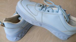 Light Blue &#39;Best Class&#39; Sneakers Shoes