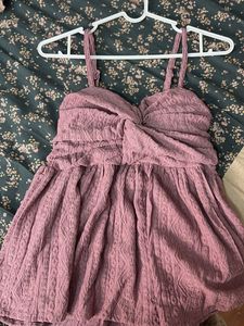 Mauve Twist Front Top