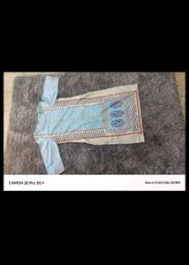 Elegant Blue Embroidered Kurta