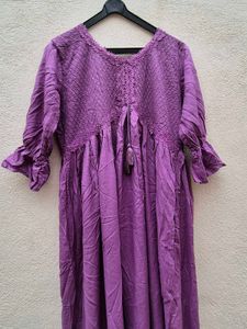 💜 Lavender Ethnic Flare Gown