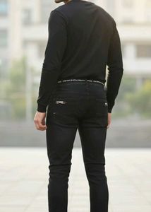comfortable Black Jeans with woollen from Inside