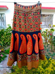Orange Rajasthani Lehenga