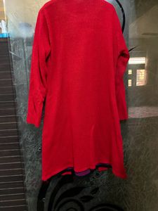 Red Warn Double Layered Kurta