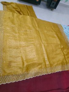 Beautiful Mustard Yellow Saree