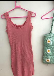 Baby Pink Bodycon Dress | Size S