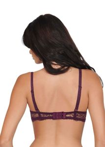 Dior Dupr Purple Lace Bralette with Gold Accent