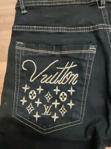 LV Jeans Black Denim Pants