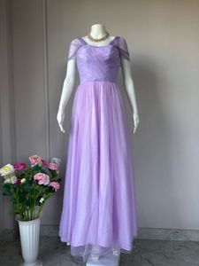 lavender tulle elegant gown