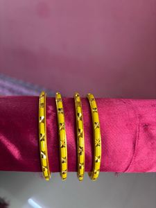 Green &amp; Gold Bangle Set