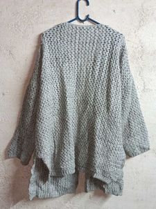 Oversized Winter Fashion Knit Shrug Grey
