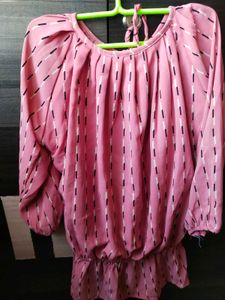 Stylish Pink Patterned Top