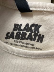 H&amp;M Black Subbath Crop Tee