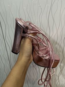 Lace Up High Platform Heel
