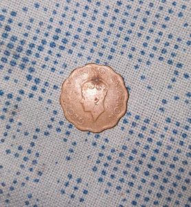 1 ANNA Coin GEORGE VI KING EMPEROR Year 1943