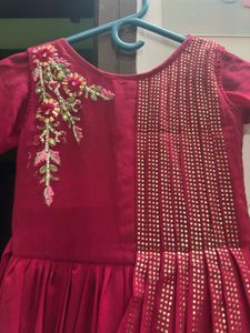 Cute Red Embroidered Dress