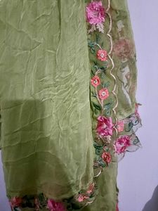 Organza Embroidered Palazzo Suit Set