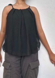 Elegant Black Sleeveless Top